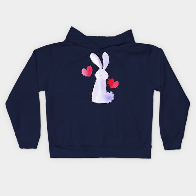 Bunny Love Kids Hoodie by saradaboru